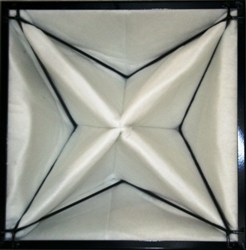 Four point reverse flow bags and frames